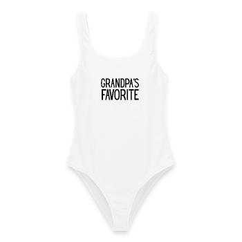 Grandpa's Favorite Shirt for Grandchild, - Women's Swimsuit - white - Front - AI Model Female 172 dark (172cm)