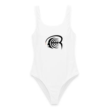 Poisson-grenouille - Maillot de bain femme - blanc - Devant - AI Model Female 172 dark (172cm)