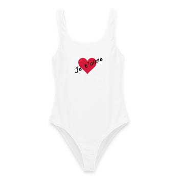 Heart I love you - Women's Swimsuit - white - Front - AI Model Female 172 dark (172cm)