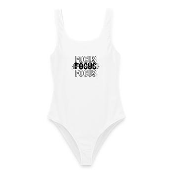 FOCUS Gym Motivation Barbell - Maillot de bain femme - blanc - Devant - AI Model Female 172 dark (172cm)