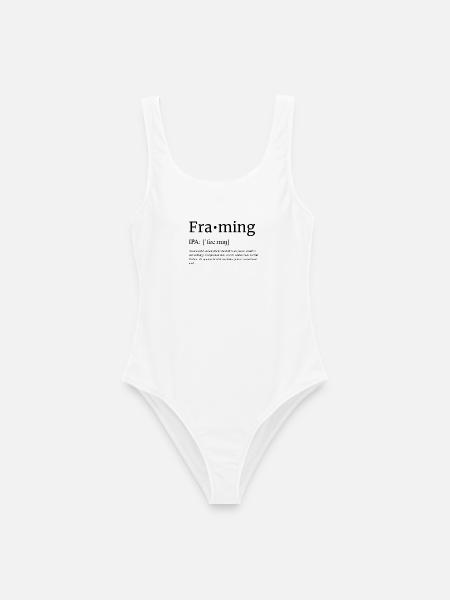 Framing - Frauen Badeanzug - Weiß