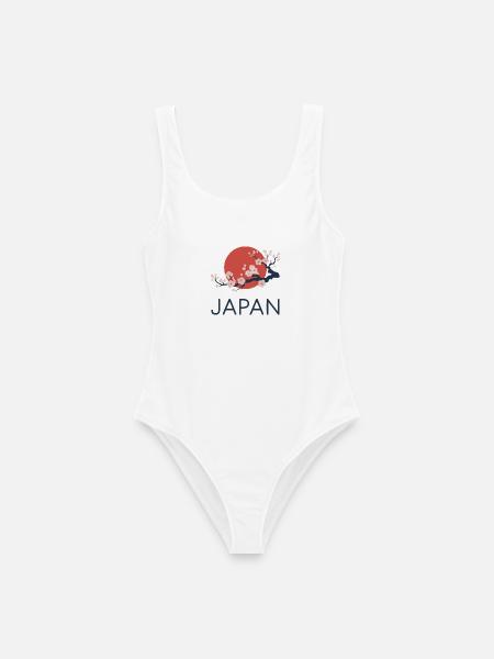 Japan Kirschblüte Minimal - Frauen Badeanzug - Weiß