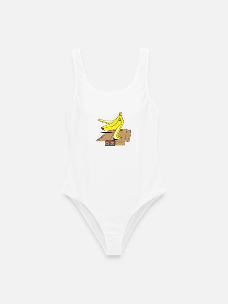 Banana Boombox Boogie - Frauen Badeanzug - Weiß