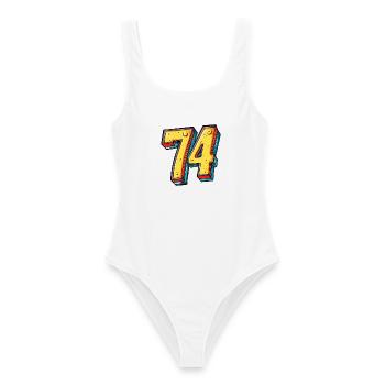 74 Nombre Coloré - Maillot de bain femme - blanc - Devant - AI Model Female 172 dark (172cm)