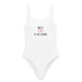 Noces de Palissandre 65 Ans Union - Maillot de bain femme - blanc - Devant - AI Model Female 172 dark (172cm)