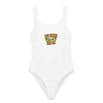 Sauver la bière - Maillot de bain femme - blanc - Devant - AI Model Female 172 dark (172cm)