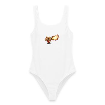 Tempête de feu mariachi - Maillot de bain femme - blanc - Devant - AI Model Female 172 dark (172cm)
