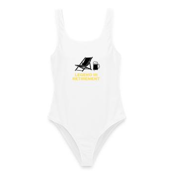 Chaise longue de plage pour pension Legend Retirement - Maillot de bain femme - blanc - Devant - AI Model Female 172 dark (172cm)