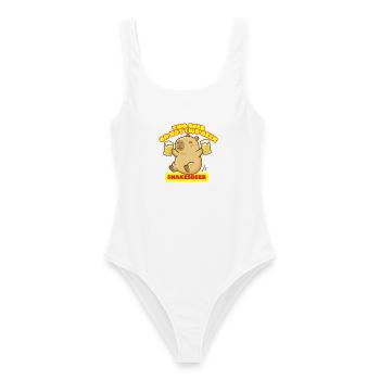 Deux bières ou pas deux bières - Shakesbeer - Capybara - Maillot de bain femme - blanc - Devant - AI Model Female 172 dark (172cm)