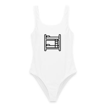 lit superposé - Maillot de bain femme - blanc - Devant - AI Model Female 172 dark (172cm)