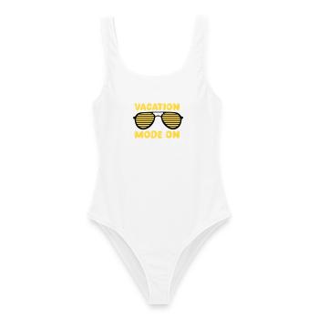 Mode vacances sur Retro - Maillot de bain femme - blanc - Devant - AI Model Female 172 dark (172cm)