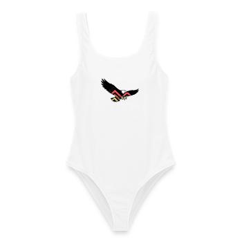 Drapeau des fans d’Adler Allemagne - Maillot de bain femme - blanc - Devant - AI Model Female 172 dark (172cm)