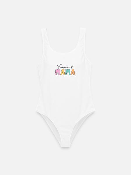 Feministin Mama - Frauen Badeanzug - Weiß