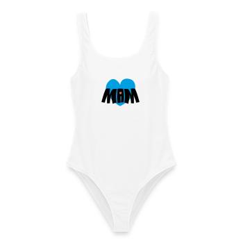 Cœur de maman - Maillot de bain femme - blanc - Devant - AI Model Female 172 dark (172cm)