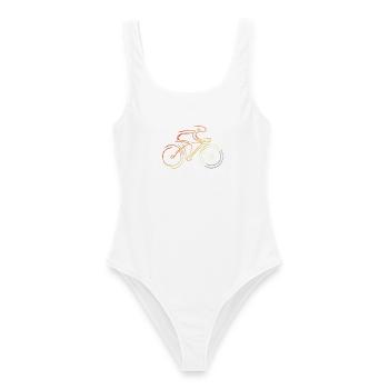 Cyclisme sur route - Maillot de bain femme - blanc - Devant - AI Model Female 172 dark (172cm)