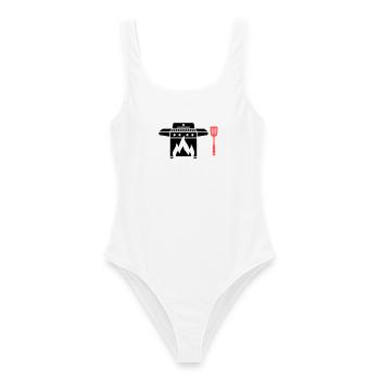 Fête des pères fête barbecue grill à gaz grill Master BBQ - Maillot de bain femme - blanc - Devant - AI Model Female 172 dark (172cm)