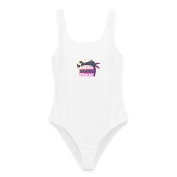 Stratégie d’économie d’énergie Chat - Maillot de bain femme - blanc - Devant - AI Model Female 172 dark (172cm)