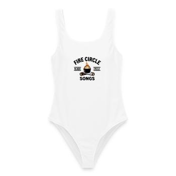Cuisine à la bouilloire au feu de camp Camping en plein air - Maillot de bain femme - blanc - Devant - AI Model Female 172 dark (172cm)