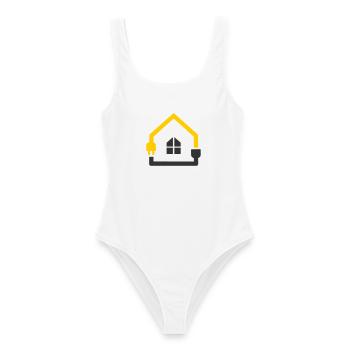 Elektriker Haus Steckdose Smart Home - Frauen Badeanzug - Weiß - Vorne - AI Model Female 172 dark (172cm)