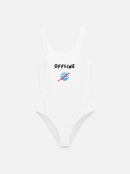 Offline - Frauen Badeanzug - Weiß