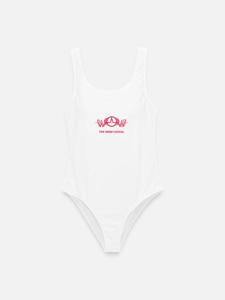 Wow Signal Geometric Retro - Frauen Badeanzug - Weiß