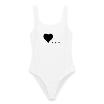 Cœur à trois points – Conception de symboles - Maillot de bain femme - blanc - Devant - AI Model Female 172 dark (172cm)