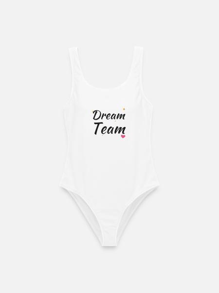 Dream Team – Brush Script Star Herz Freundschaft - Frauen Badeanzug - Weiß
