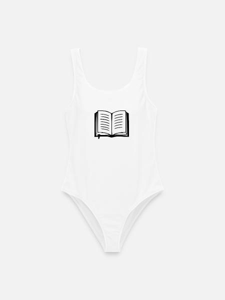 Buch Bücher lesen Geschenk - Frauen Badeanzug - Weiß