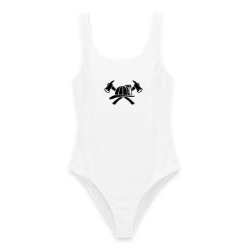 Casque de pompier Silhouette Aexte - Maillot de bain femme - blanc - Devant - AI Model Female 172 dark (172cm)