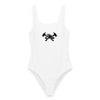 Firefighter Helmet Aexte Logo - Women's Swimsuit - white - Front - AI Model Female 172 dark (172cm)
