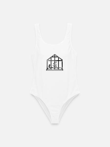 Gewächshaus Garten Gärtner Geschenk - Frauen Badeanzug - Weiß