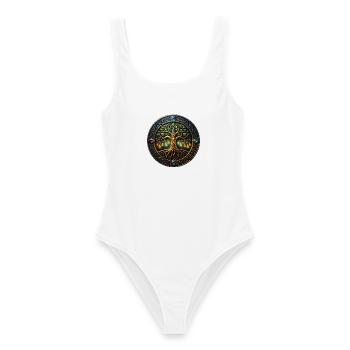 Fantasy Tree of Light - Women's Swimsuit - white - Front - AI Model Female 172 dark (172cm)