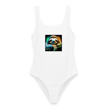 sloth - Women's Swimsuit - white - Front - AI Model Female 172 dark (172cm)