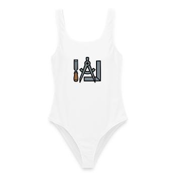 Carpenter Tools Graphic - Women's Swimsuit - white - Front - AI Model Female 172 dark (172cm)