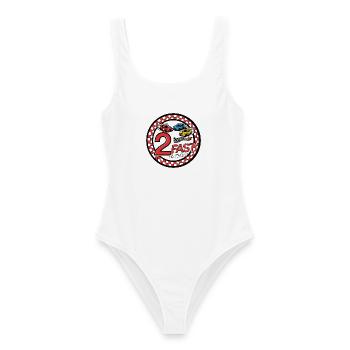 2 Almost Birthday Race Car - Women's Swimsuit - white - Front - AI Model Female 172 dark (172cm)