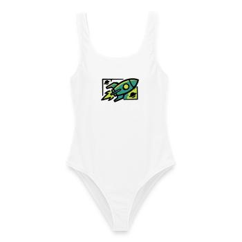 Rocket Graffiti Graphic - Women's Swimsuit - white - Front - AI Model Female 172 dark (172cm)
