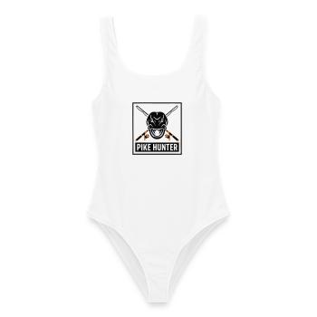 Pike Jaeger Coat of Arms Logo - Women's Swimsuit - white - Front - AI Model Female 172 dark (172cm)
