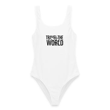 Kiwi Vogel Umriss Travel The World – Minimalistisc - Frauen Badeanzug - Weiß - Vorne - AI Model Female 172 dark (172cm)