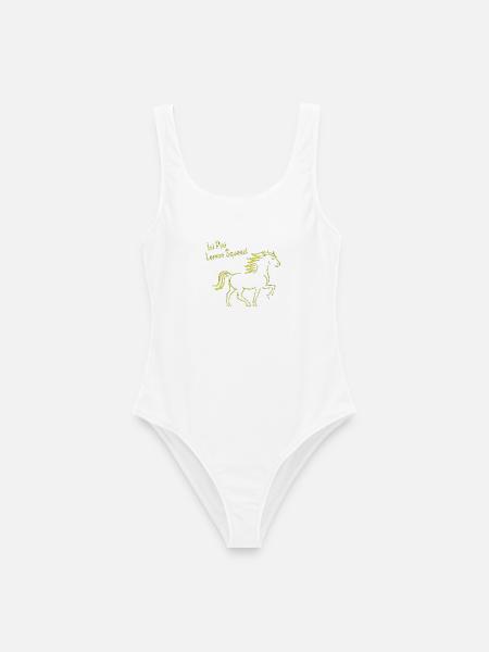 Isi Pisi Lemon Squeezi - Gelb -  by Maison Bichon - Frauen Badeanzug - Weiß