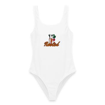 Rooted Carrot Art - Women's Swimsuit - white - Front - AI Model Female 172 dark (172cm)