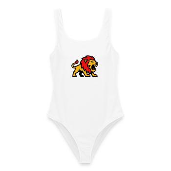 Löwe Maskottchen Wappen Logo - Frauen Badeanzug - Weiß - Vorne - AI Model Female 172 dark (172cm)