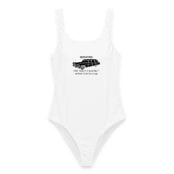 Lustiges Bestatter T-Shirt - Weil Sarg-Transporteu - Frauen Badeanzug - Weiß - Vorne - AI Model Female 172 dark (172cm)