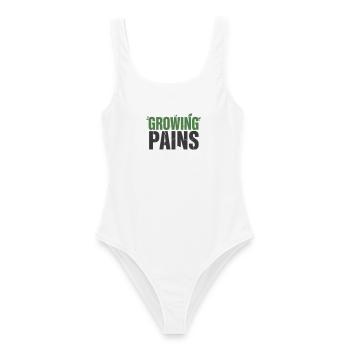 Growing Pains Motivation - Frauen Badeanzug - Weiß - Vorne - AI Model Female 172 dark (172cm)