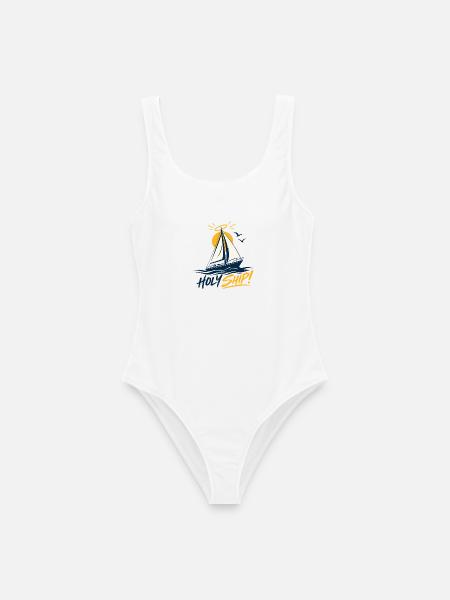 Holy Ship! – Lustiges Segler Design - Frauen Badeanzug - Weiß