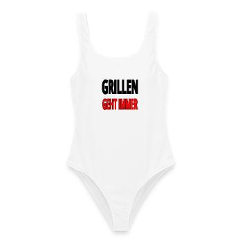 Grillen - Frauen Badeanzug - Weiß - Vorne - AI Model Female 172 dark (172cm)