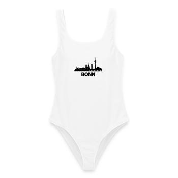 Bonn Skyline - Frauen Badeanzug - Weiß - Vorne - AI Model Female 172 dark (172cm)