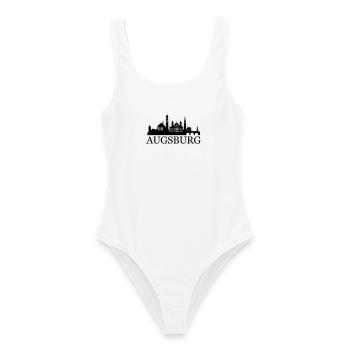 Augsburg Skyline - Frauen Badeanzug - Weiß - Vorne - AI Model Female 172 dark (172cm)