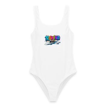 Rowing Griffiti - Rudern - Ruderer - Ruderin - Frauen Badeanzug - Weiß - Vorne - AI Model Female 172 dark (172cm)