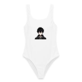Dunkler Neon Gothy Charakter - Frauen Badeanzug - Weiß - Vorne - AI Model Female 172 dark (172cm)