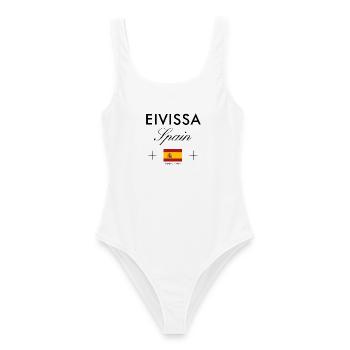 Eivissa Ibiza Koordinaten Reise Souvenir - Frauen Badeanzug - Weiß - Vorne - AI Model Female 172 dark (172cm)